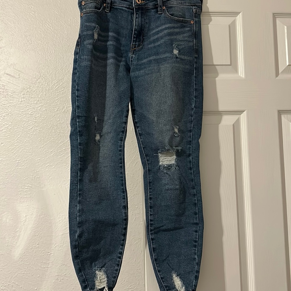 Destroyed High Rise Denim